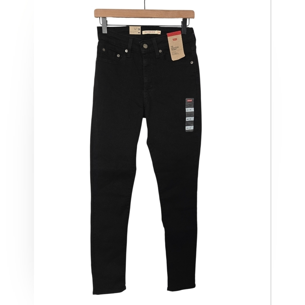 NWT Levi's High Rise Skinny Jeans in Black Size 28x30